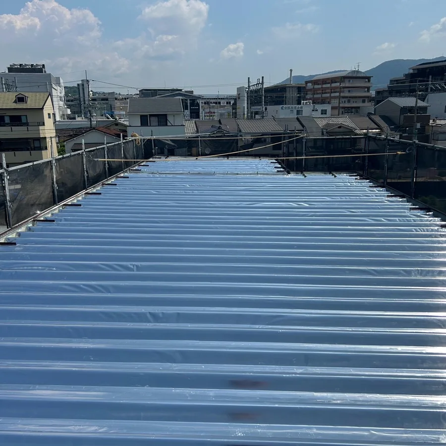 折板屋根のサーモバリア遮熱工事 施工後